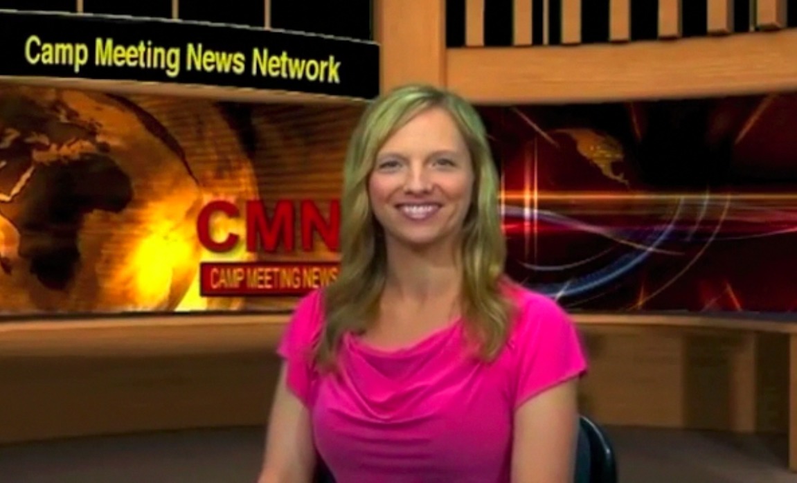 Beth Adams as News Anchor on CMNN
