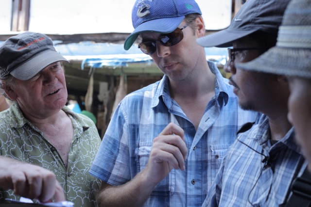 Corey Pearson on location Directing Message Man at the Thousand Islands - Jakarta Indonesia.