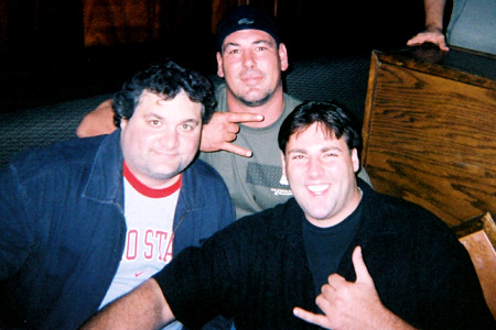 Ed McKeever(Armageddon Ed), Mongo and Artie Lange at the Beer League Premiere Party.