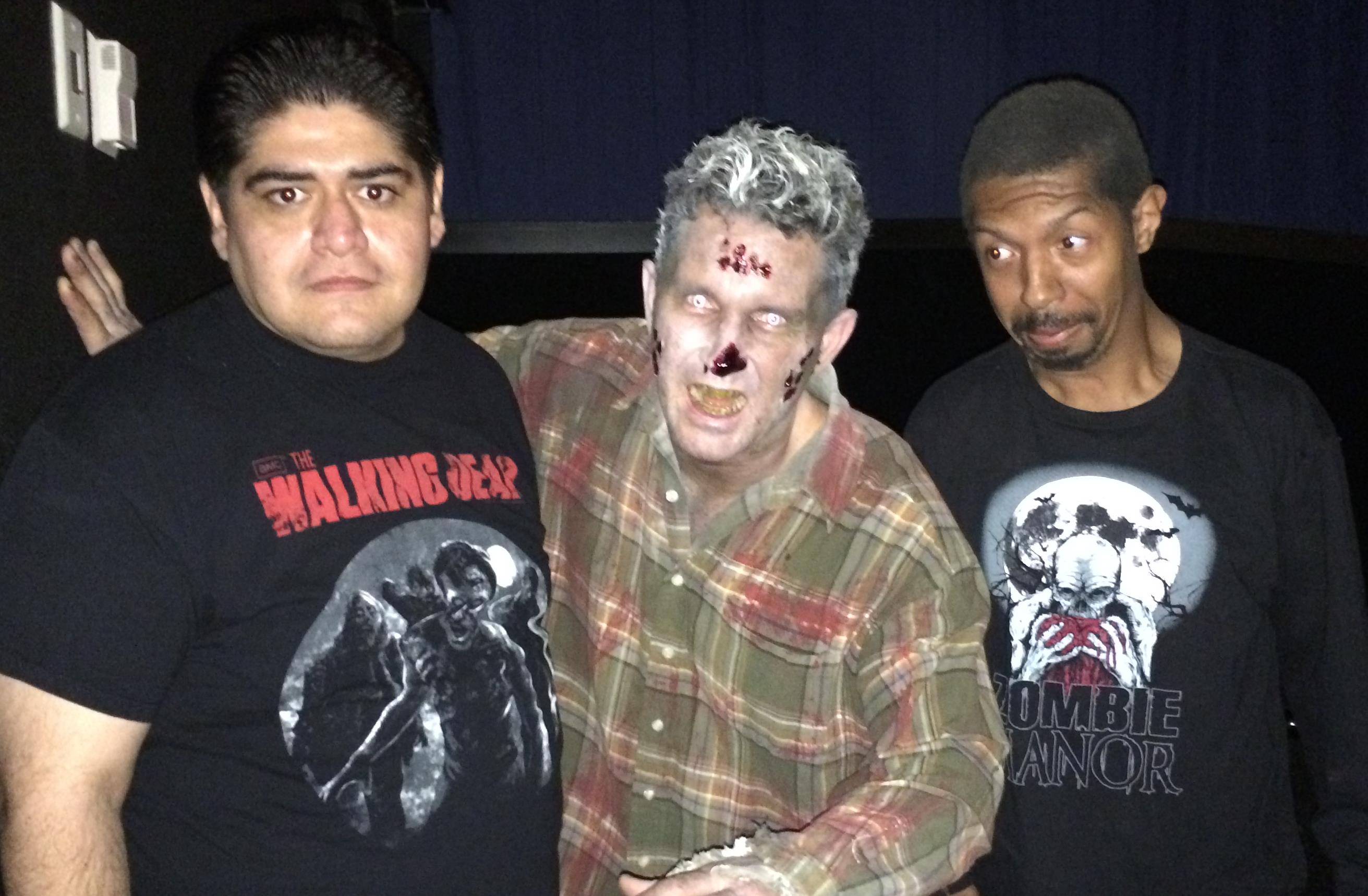 Hugo Matz with fellow actor Kevin A. Green (and zombie friend). [2013]