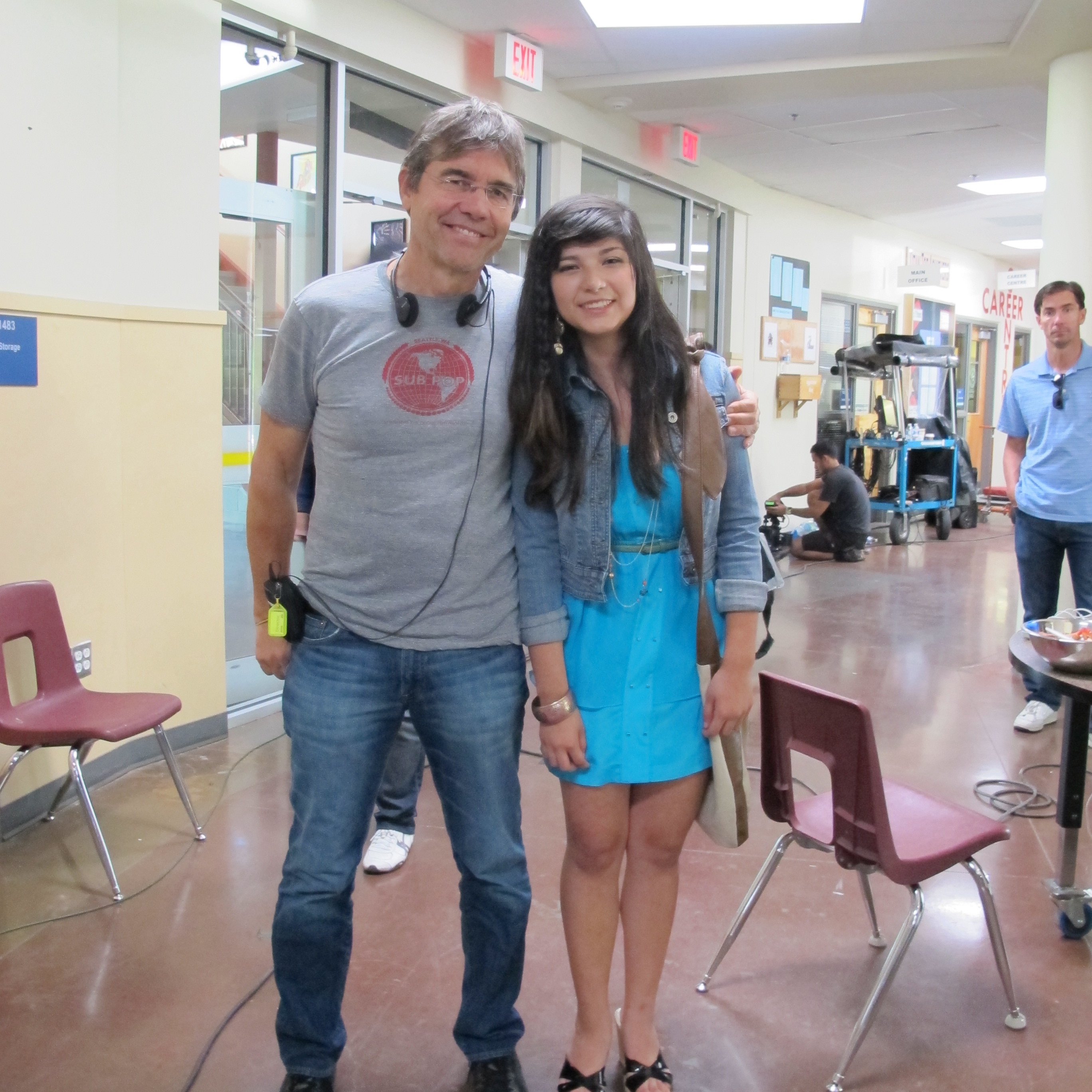 On Set with director Stephen Gyllenhaal for Girlfight (2011)
