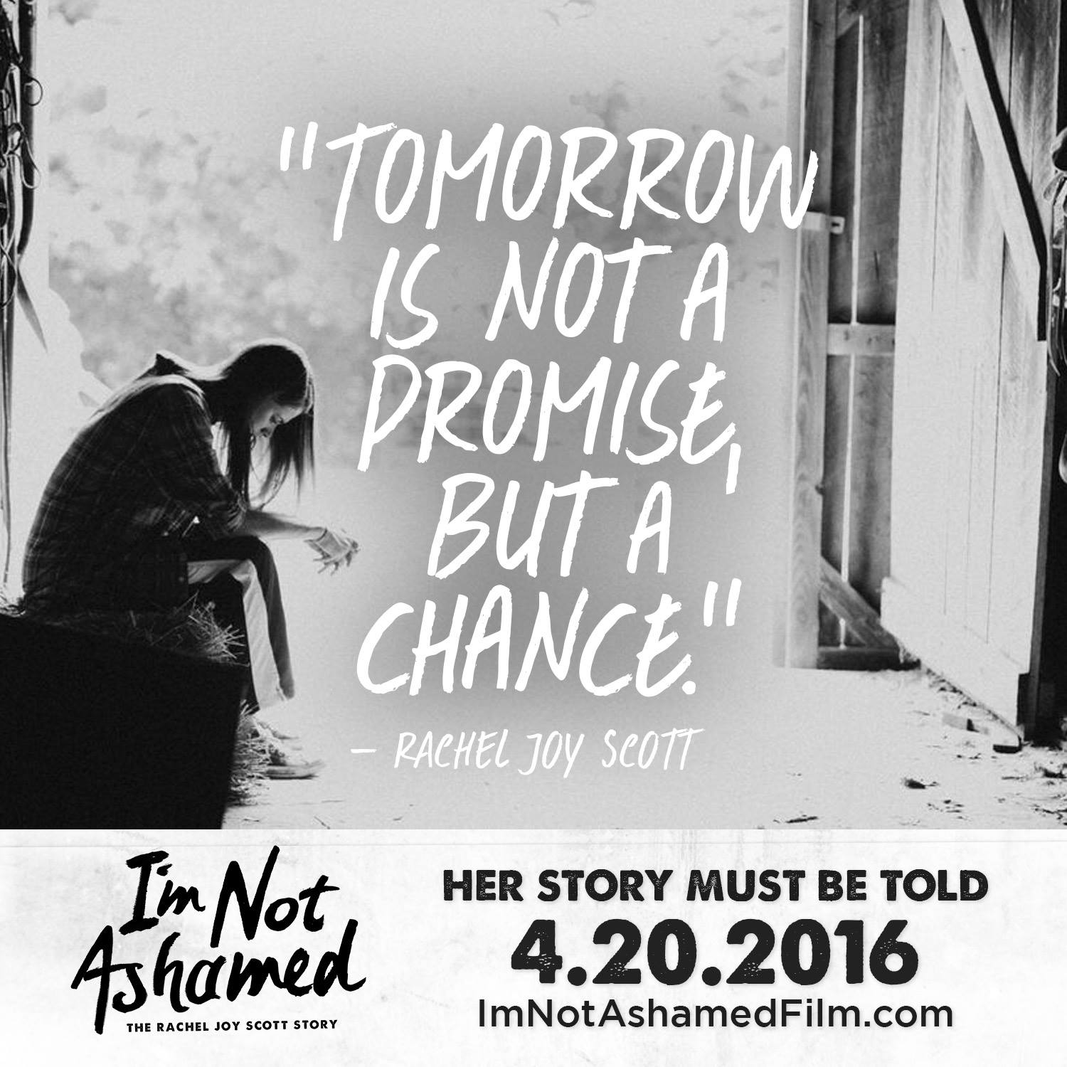 I'M NOT ASHAMED promo pic