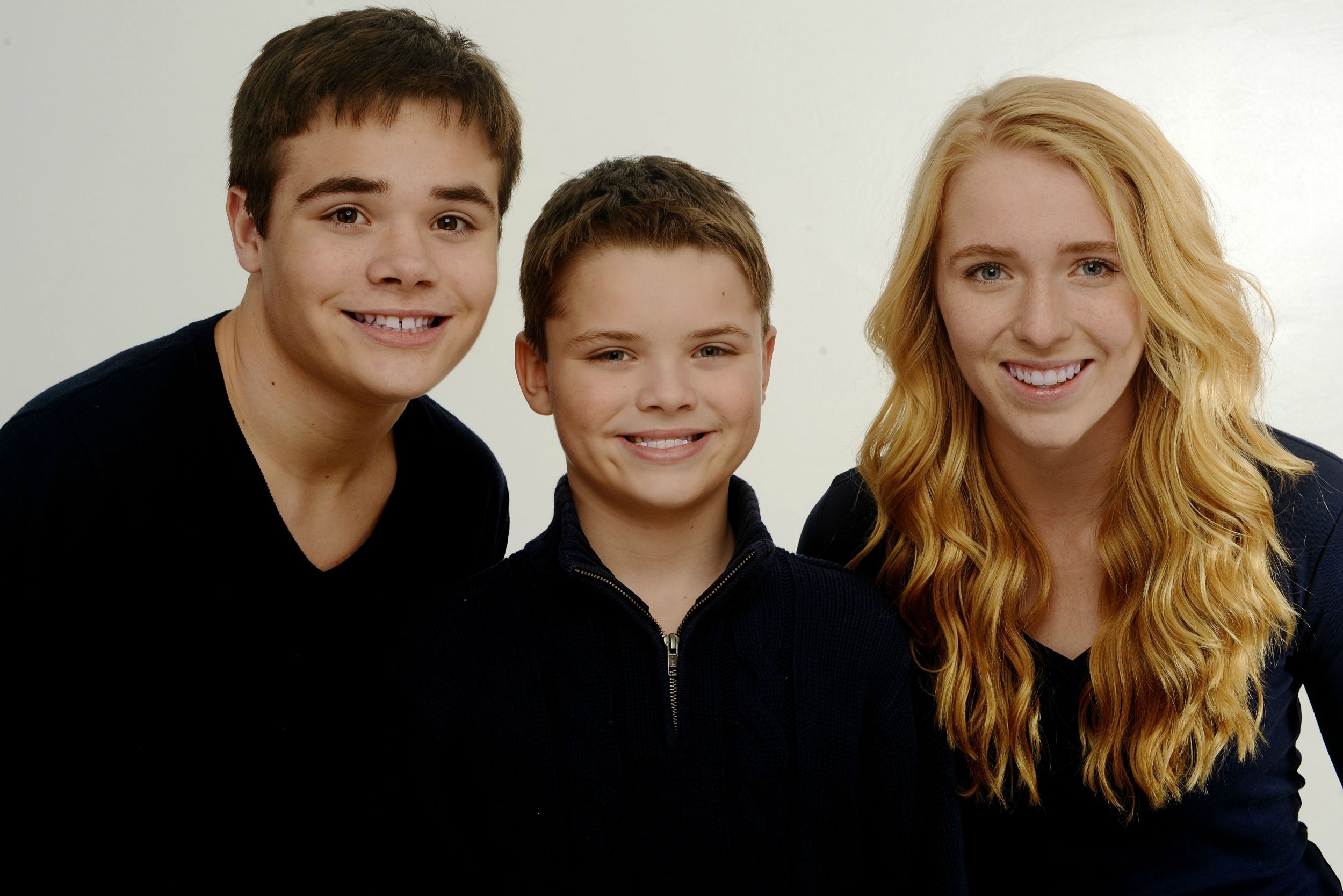 Mads Finegan-Smith, Liam Finegan-Smith and Bailey Morgan. All three are Sag-Aftra actors and siblings