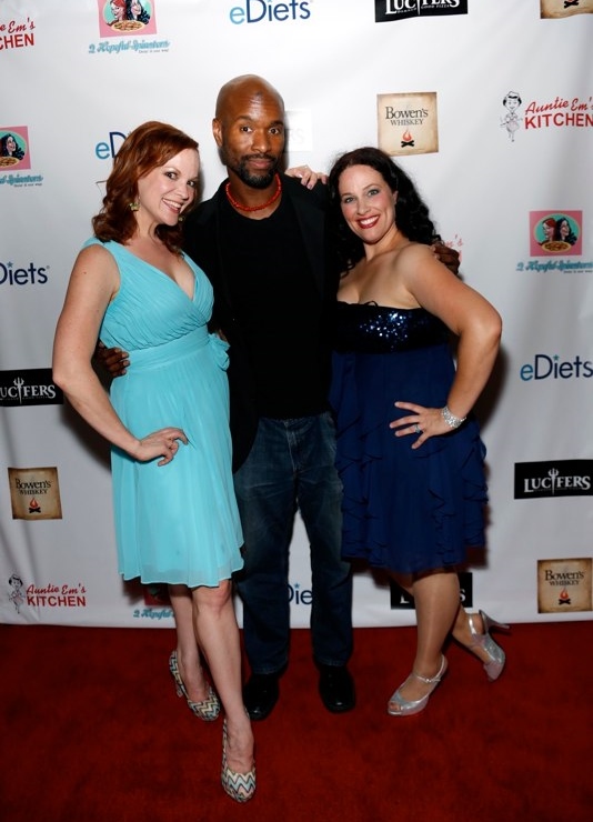 Director James Parris with 2 Hopeful SPinsters Heather Olt and Dellany Peace