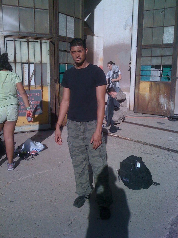 On the set of TOY SOLDIERS