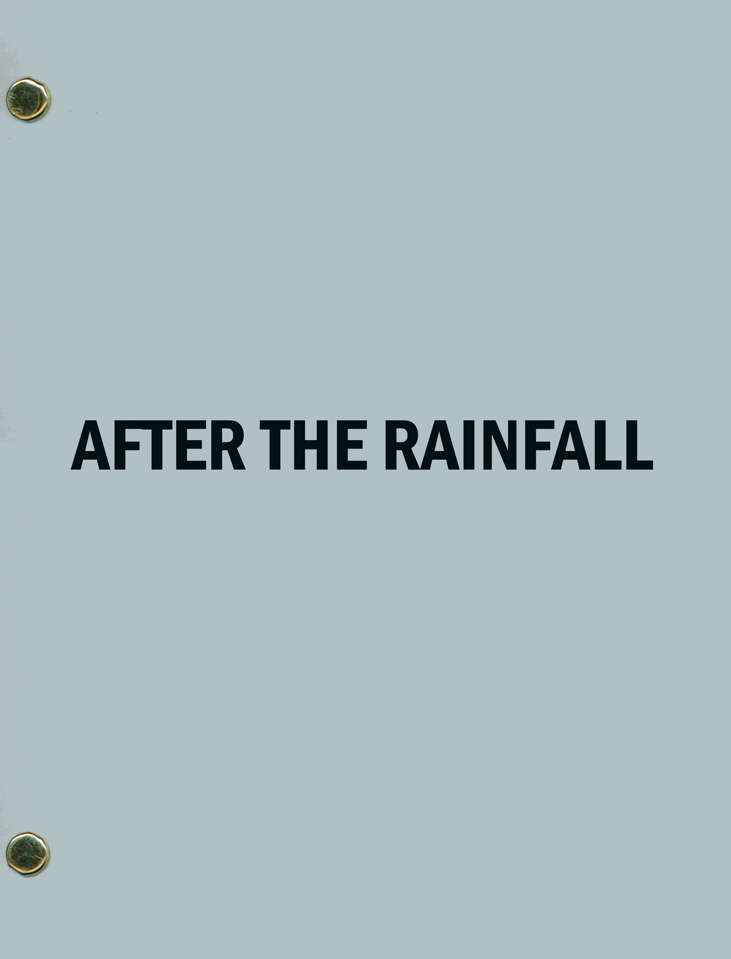 AFTER THE RAINFALL - contemporary thriller about young couple's survival in ruthless, highly challenging environment.