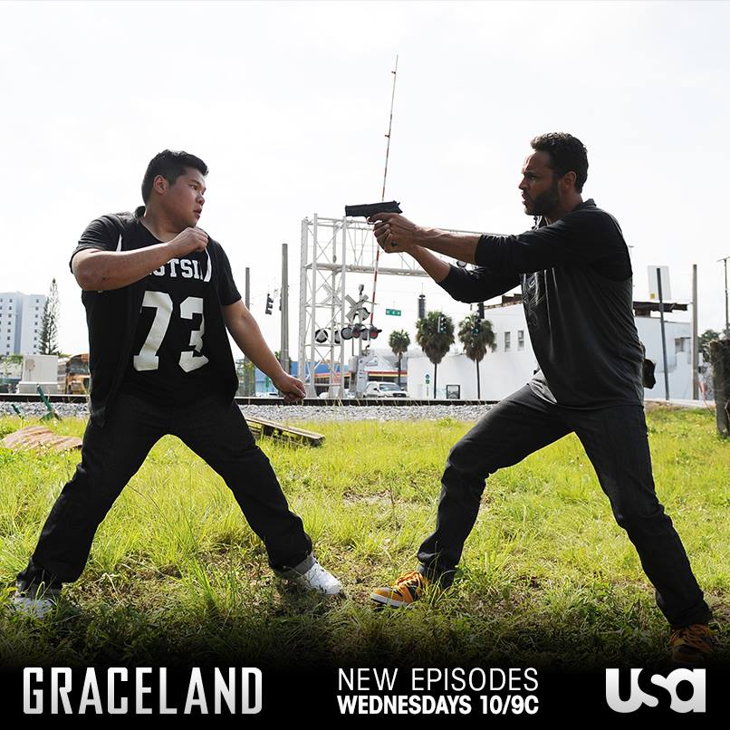 Fighting Daniel Sunjata (Paul Briggs) on Graceland
