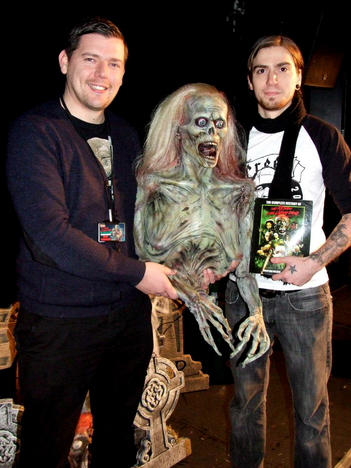 With editor of ShockHorror Magazine Dean Boor at the Back to the Theatre Film Screenings, screening of The Return of the Living Dead and Re-Animator at the Custard Factory Theatre Birmingham UK, February 2013