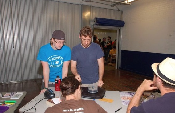 Producer Joseph D. Hollabaugh with filmmaker Selina Breiner 2011 48 hour film festival Pittsburgh