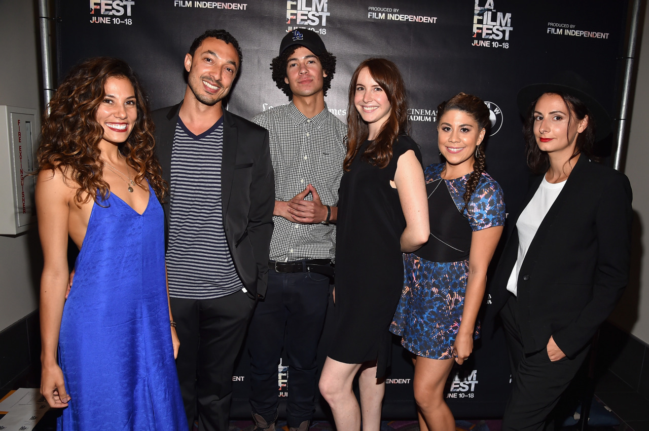 The cast of French Dirty (Melina Lizette, Wade Allain-Marcus, Jesse Allain-Marcus, Katie Blake, Santana Dempsey) attend the 2015 LA Film Festival