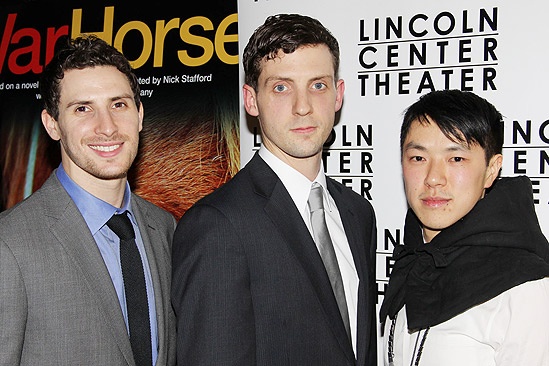 Ariel Heller, Joby Earle, Enrico D. Wey Opening night War Horse Lincoln Center Theater