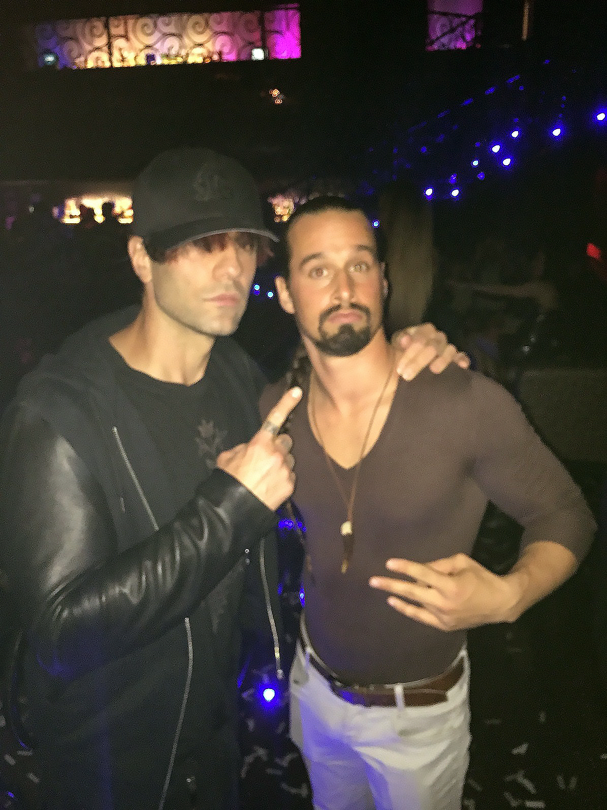 Criss Angel and Sancho Martin afterparty Cirque du Soleil Believe Show