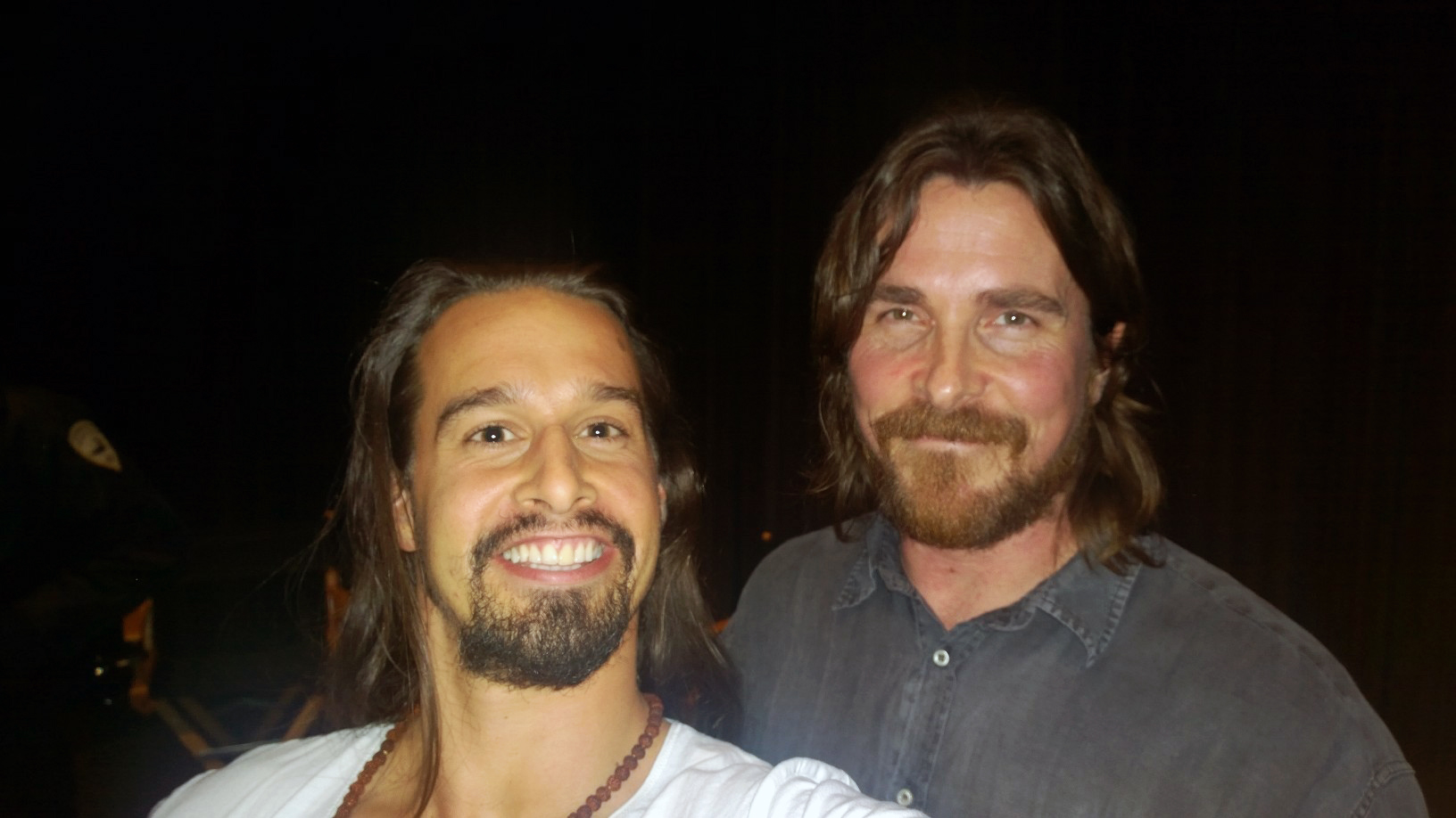 Christian Bale and Sancho Martin at the prescreening of Exodus: Gods and Kings