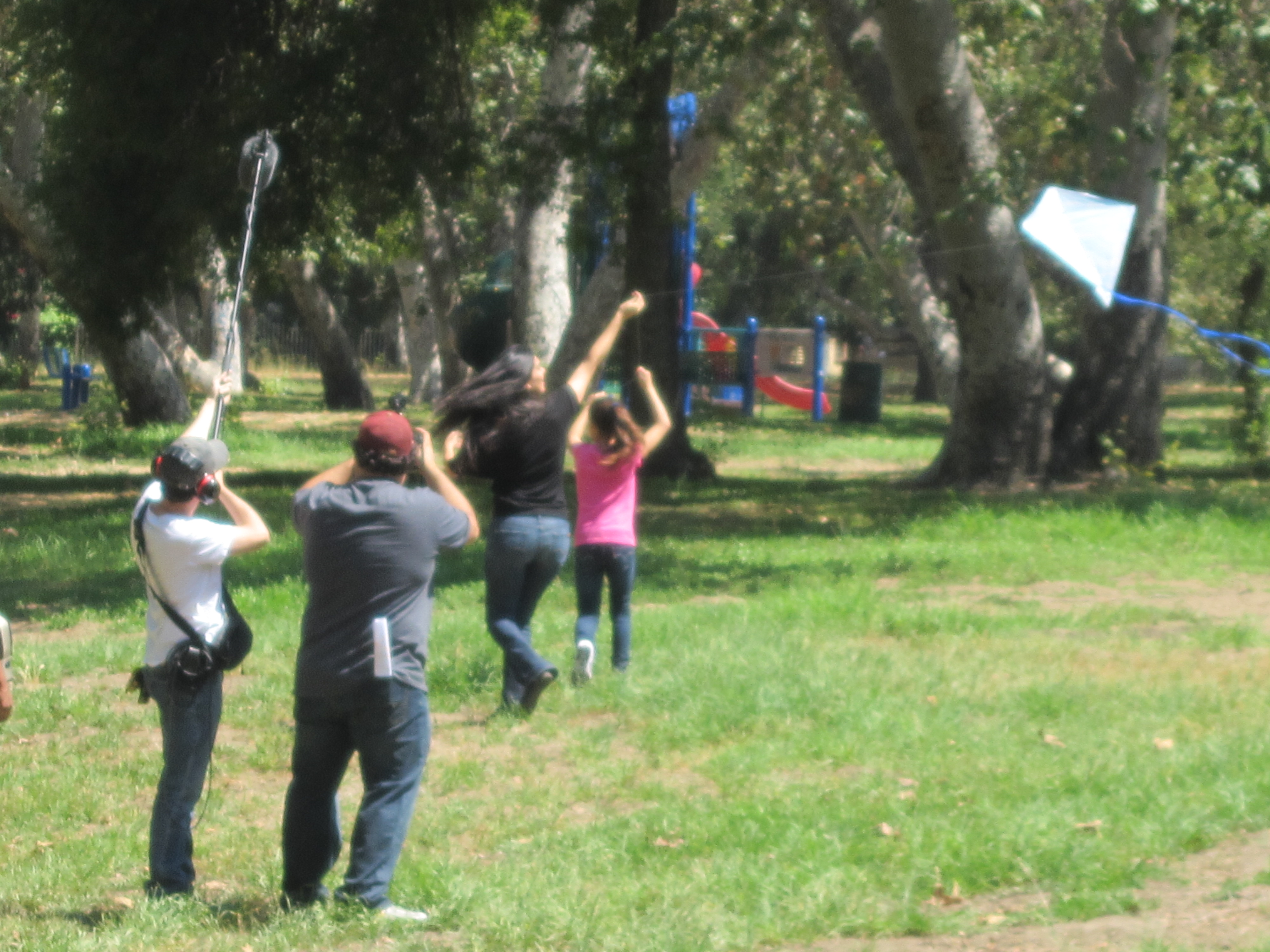 Maile and Jenny filming 