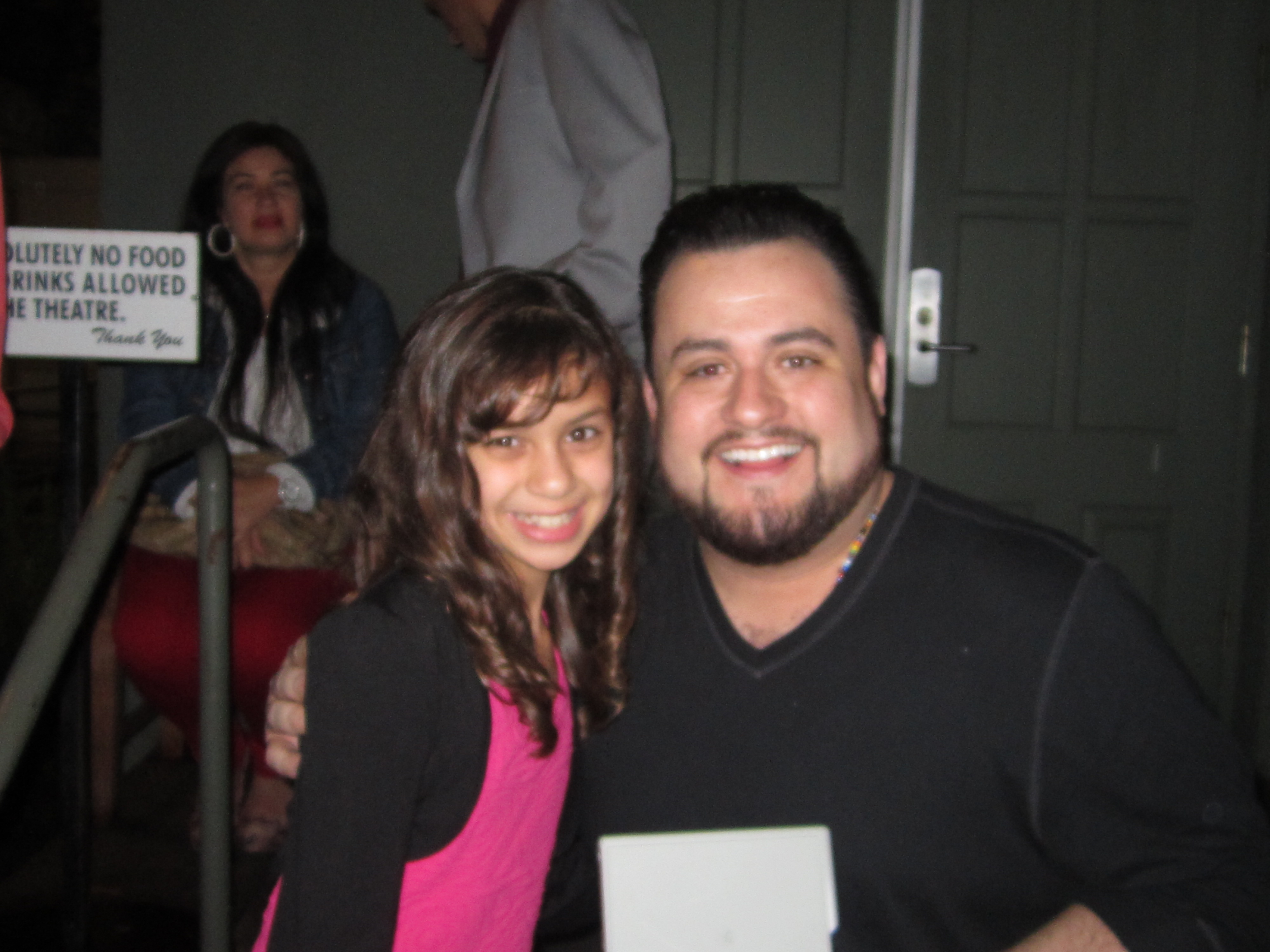 Maile with Producer RF Rodriguez at the Private Screening of 