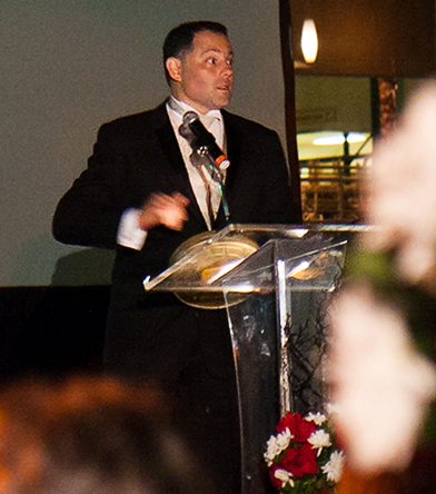 Glenn Camhi accepting the Best Director (Short) Award at AOF Int'l Film Festival 2012