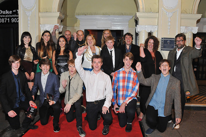 Hooper and the Darkwood Manor cast at the premiere in September 2011.