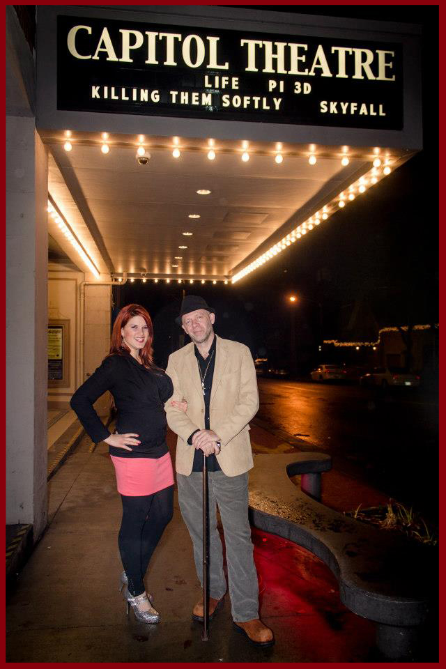 Alex Russo and B. R. Tatalovic before premiere of 