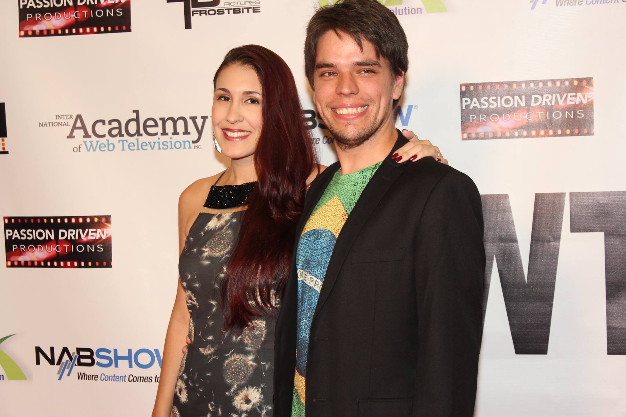 Leandro Silva and his wife Mayra Vaz at the 2015 IAWTV Awards in Las Vegas.