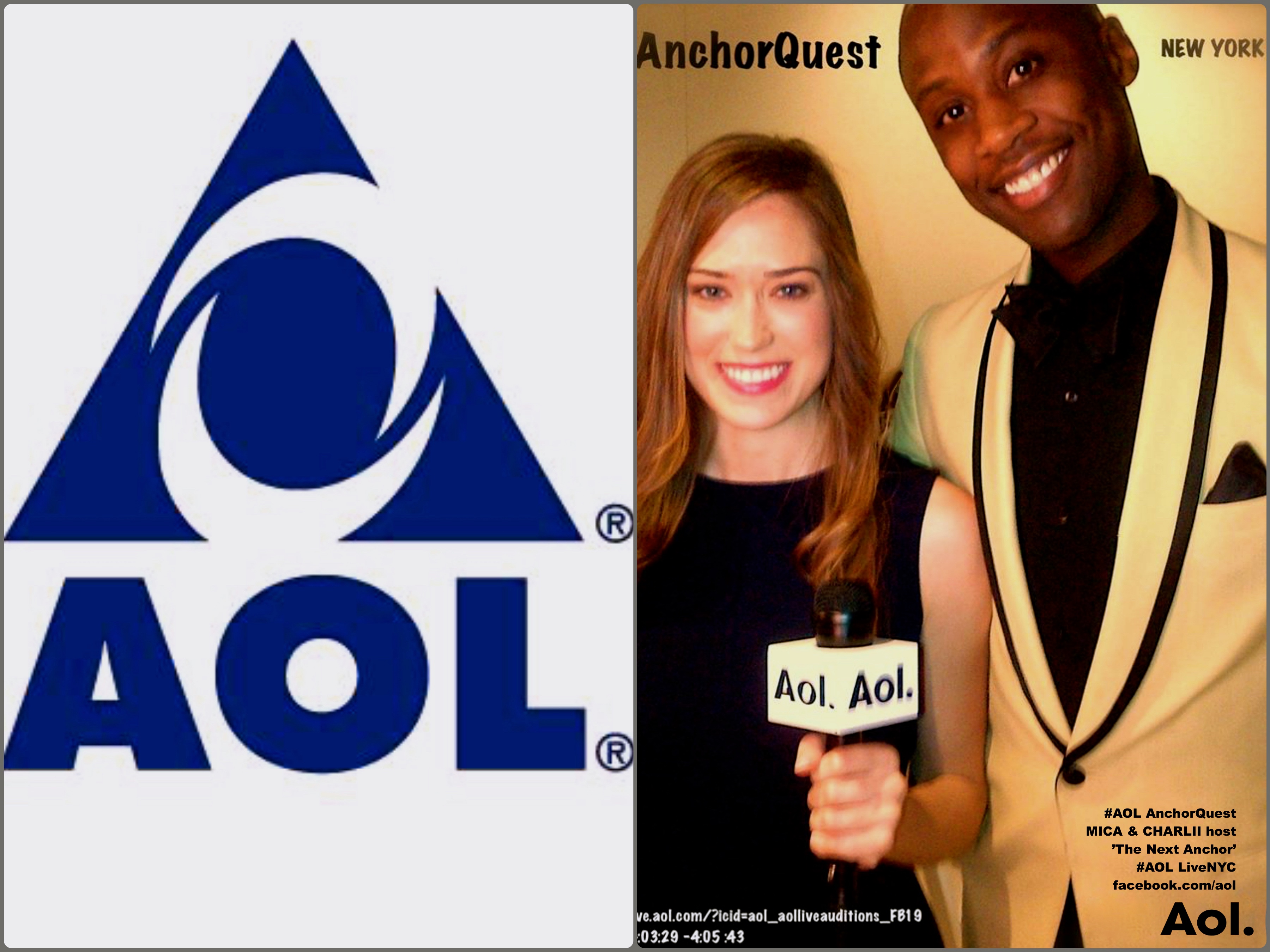#AOL AnchorQuest MICA & CHARLII host The Next Anchor #AOL LiveNYC facebook.com/aol