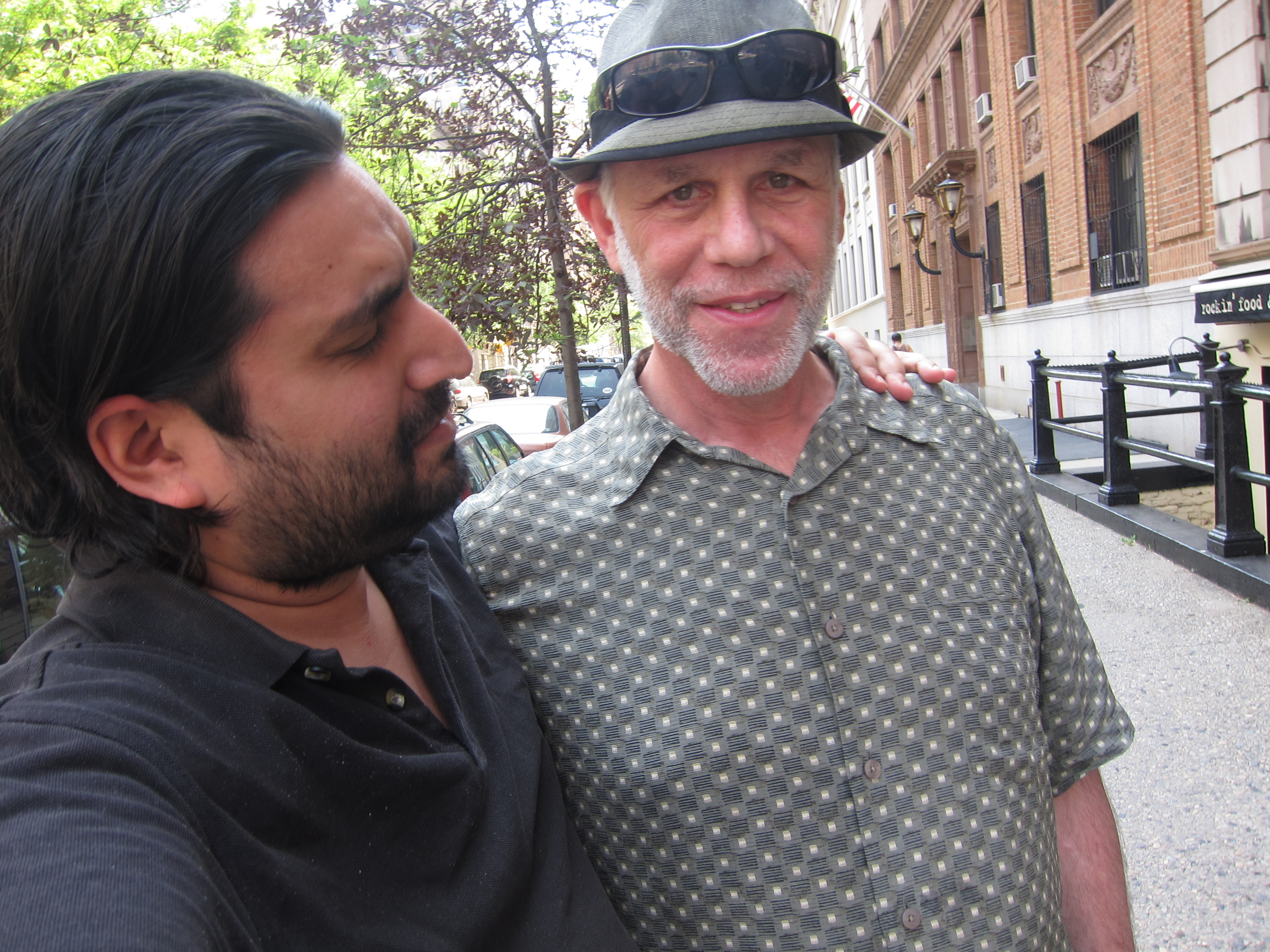 Al Burgo (Searching for Bobby D, Trust Me, The Last Gamble) and Ronnie Banerjee on the set of Night Bird