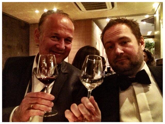 Peter Warnier & Editor Job ter Burg at premiereparty Borgman Cannes 2013