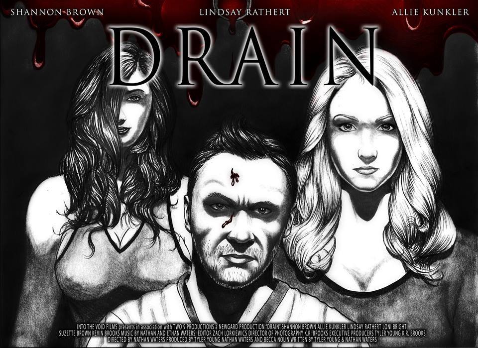 Promo poster for Drain with Lindsay Rathert and Allie Kunkler