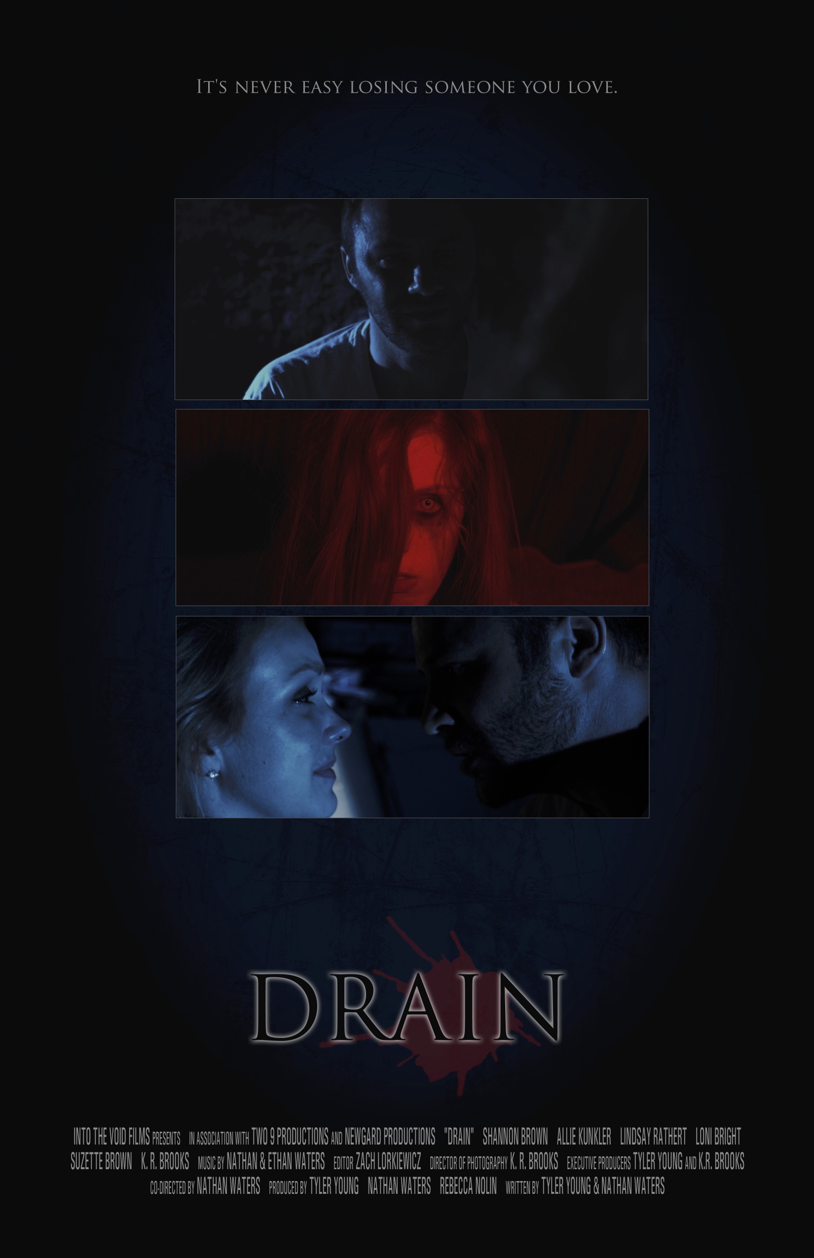 Official poster for Drain with Lindsay Rathert and Allie Kunkler