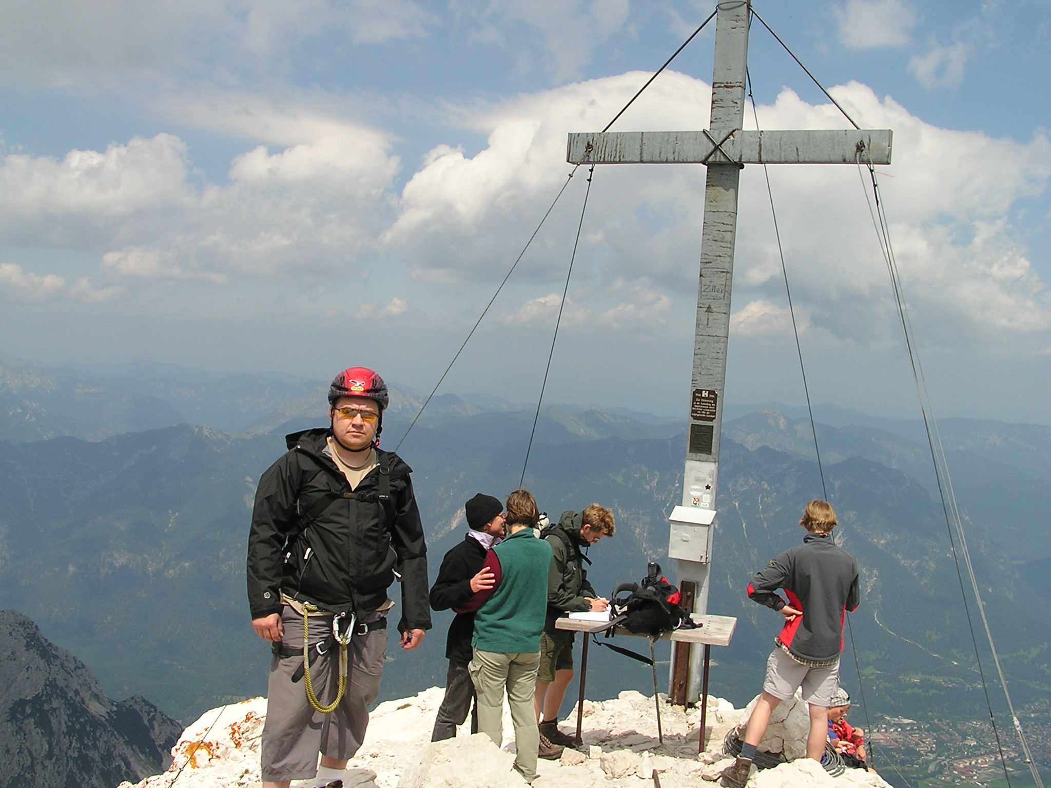 Reaching the top of the Alpspitze (3rd tallest mountain in Germany)