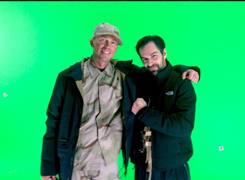 Serge Levin and Mack Kuhr on set of ABYSM