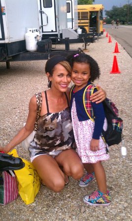 Ariana and Nicole Ari Parker on set of Vipaka