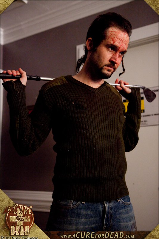 Production still of Matthew Donaldson as TREAD, from 
