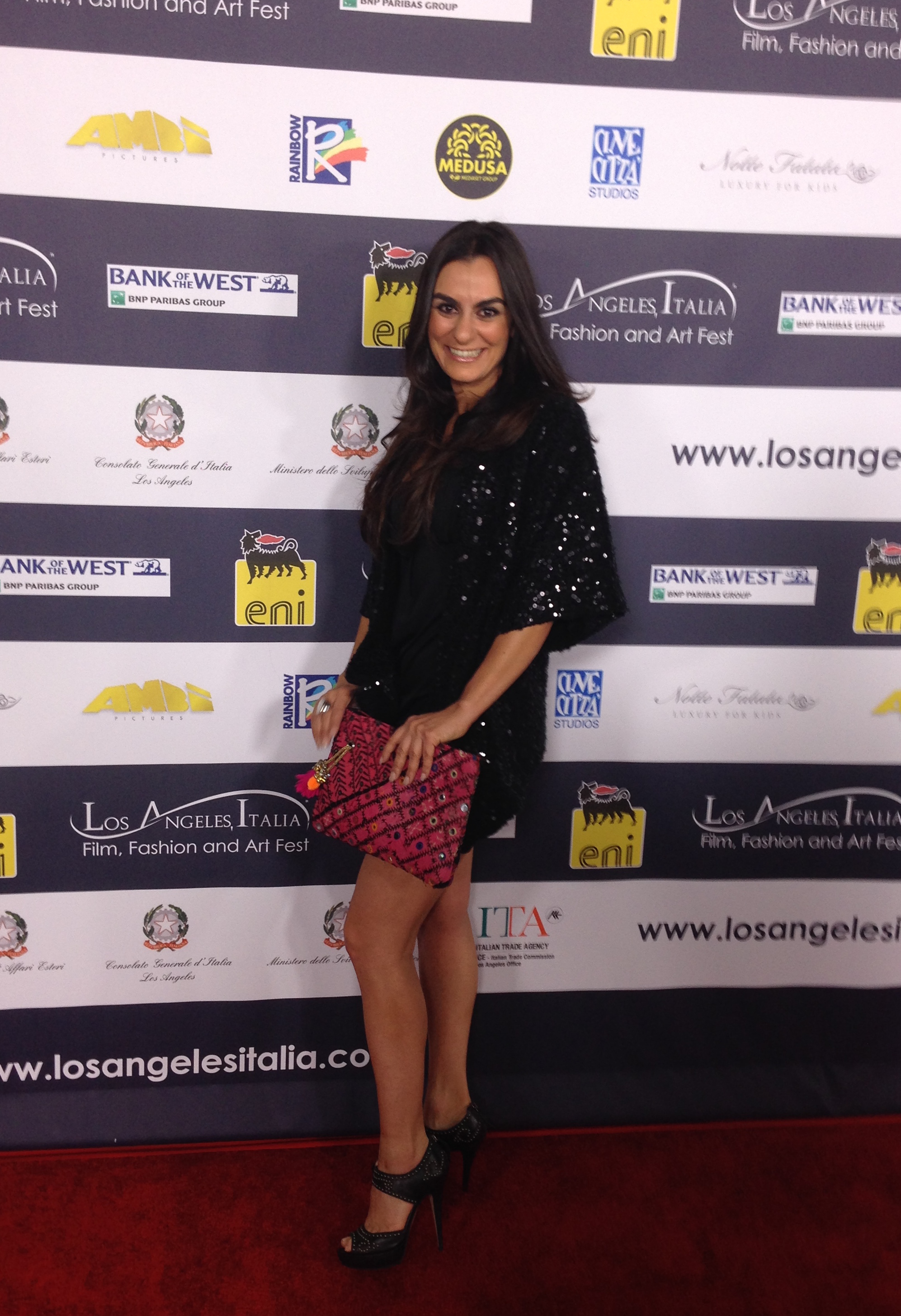 Christine Uhebe on Red Carpet at Los Angeles - Italy Film fashion and Art Fest (2013)