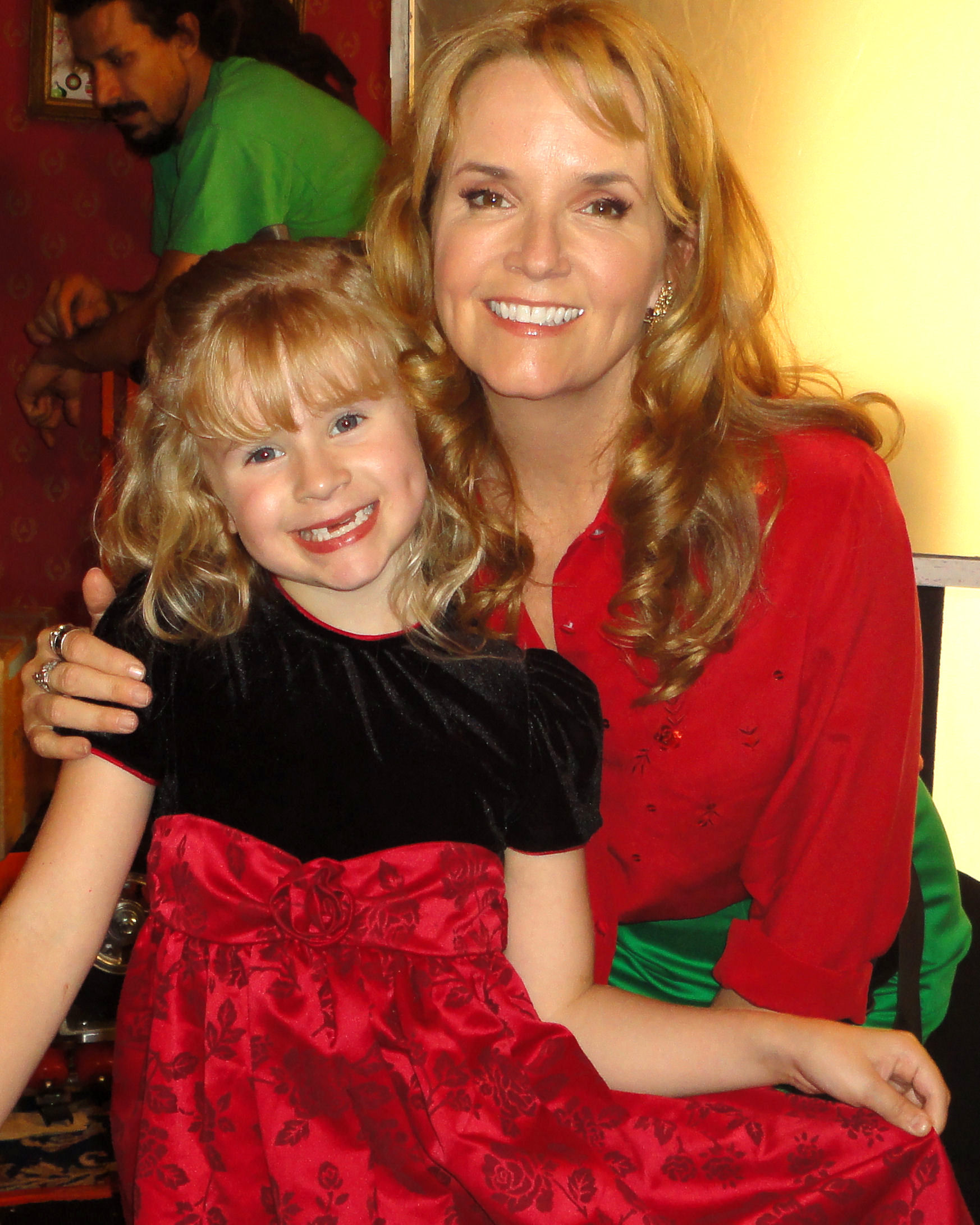 Cheyanna on location with Lea Thompson for Lifetime Movie 