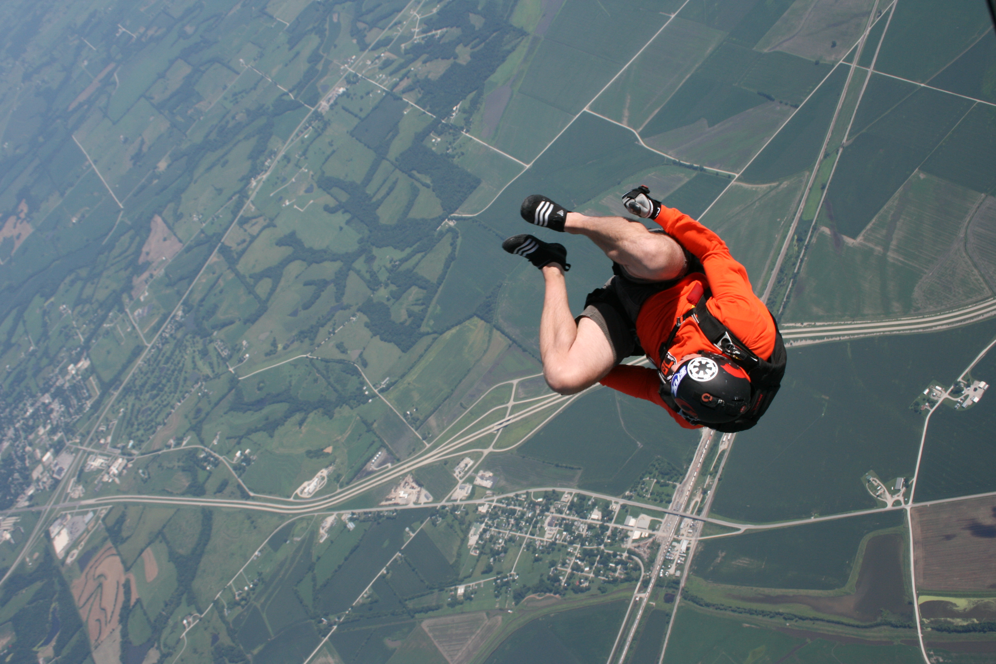 Rolling out of an airplane