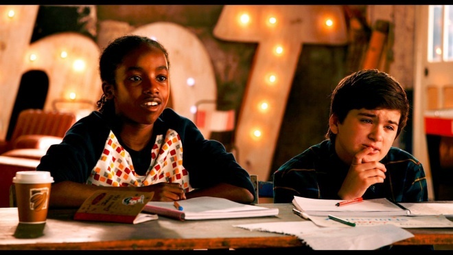 Still of Theo Stevenson and Akai Osei-Mansfield in All Stars (2013)