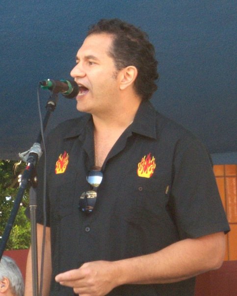 Eddie Napolillo singing in West Hollywood.