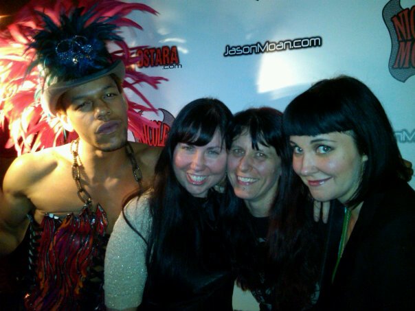 Stacia Roybal with Olivia Frisbie and Nicole Moan at Nicole Moan Fashion Show on Melrose