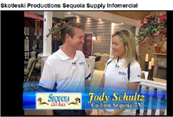 Screen shot of Jodie Shultz as co-host of Sequoia TV.
