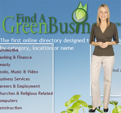 Screen shot of Jodie Shultz as host of Find a Green Business.