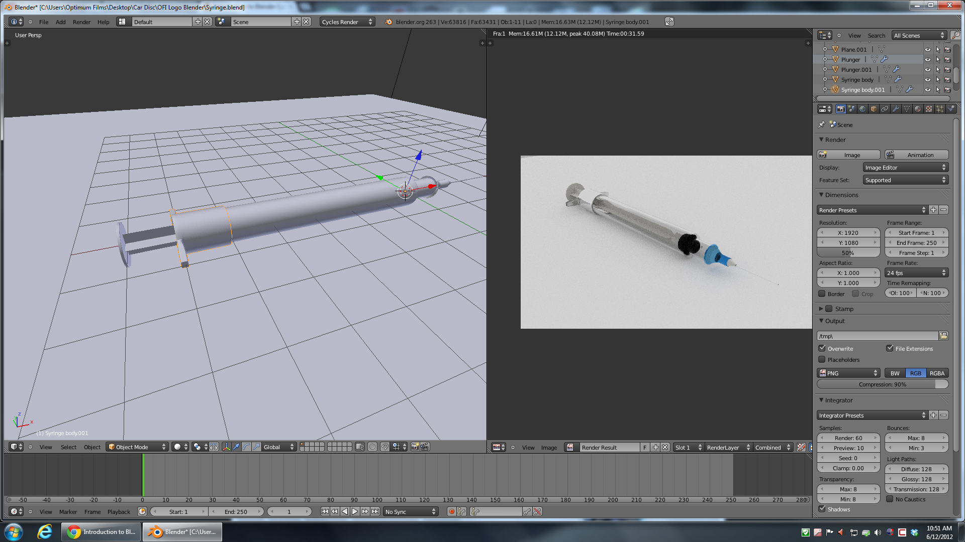 3d model syringe for Needle at the Crossroads documentary.