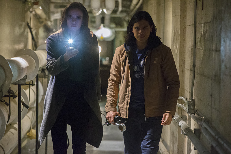 Still of Danielle Panabaker and Carlos Valdes in The Flash (2014)