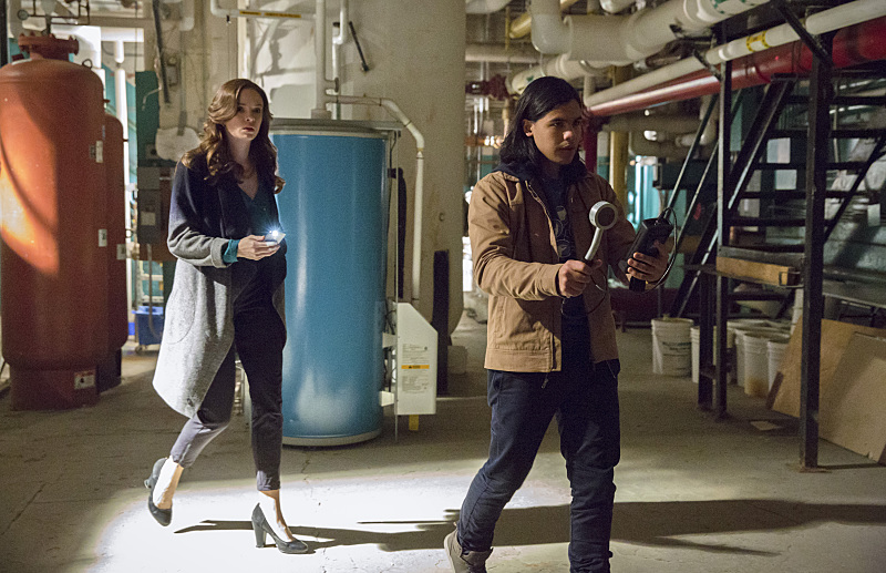 Still of Danielle Panabaker and Carlos Valdes in The Flash (2014)