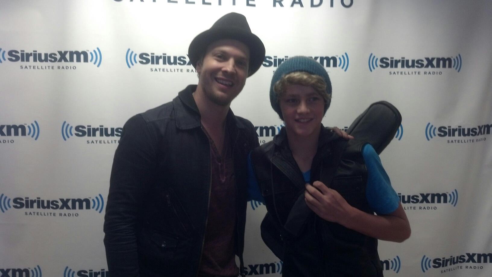 Steffan with Gavin DeGraw for a special studio appearance at SiriusXM Radio Headquarters.