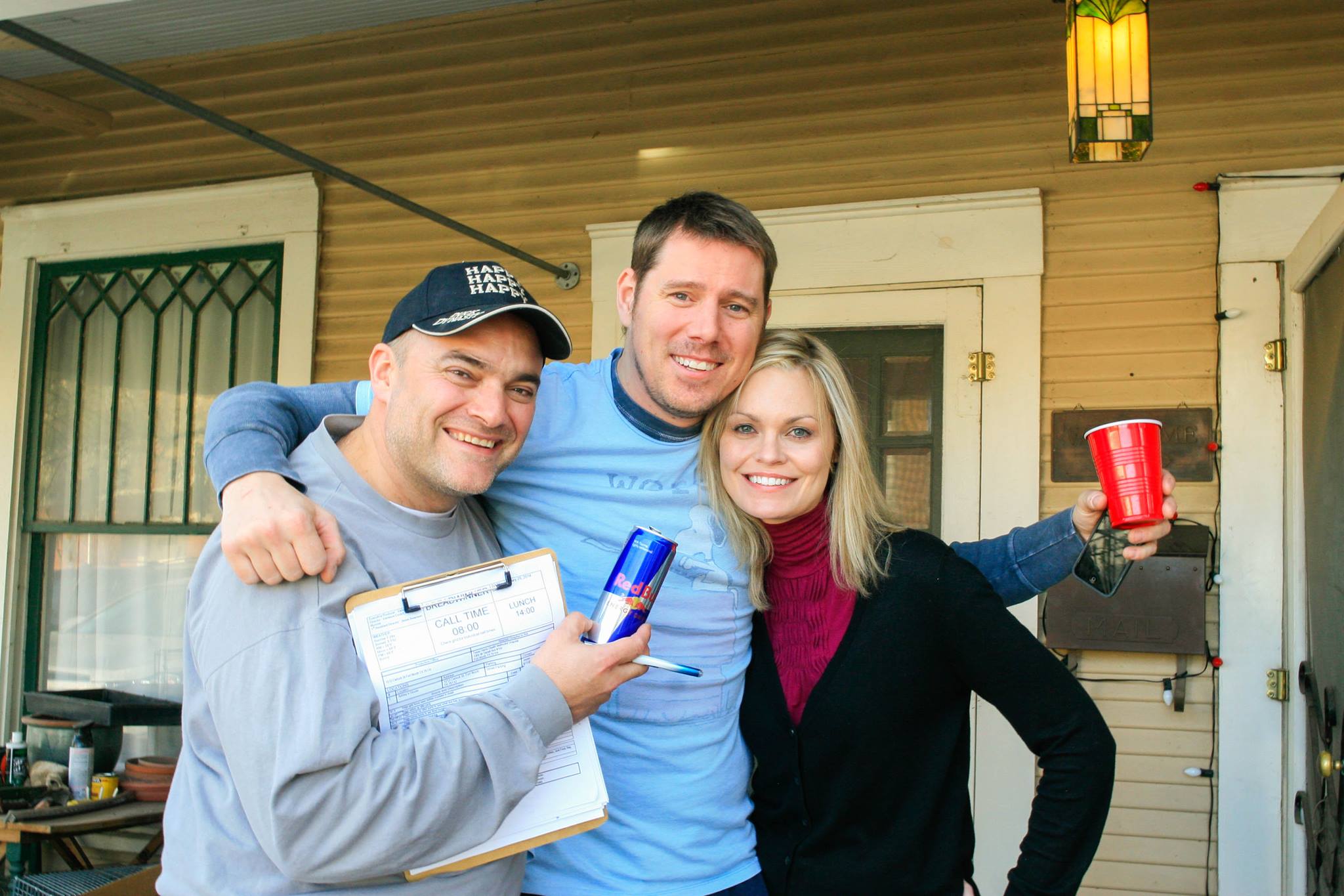 On the set of Breadwinner, with Assistant Director Jesse Swanson and Co-Star John Davis