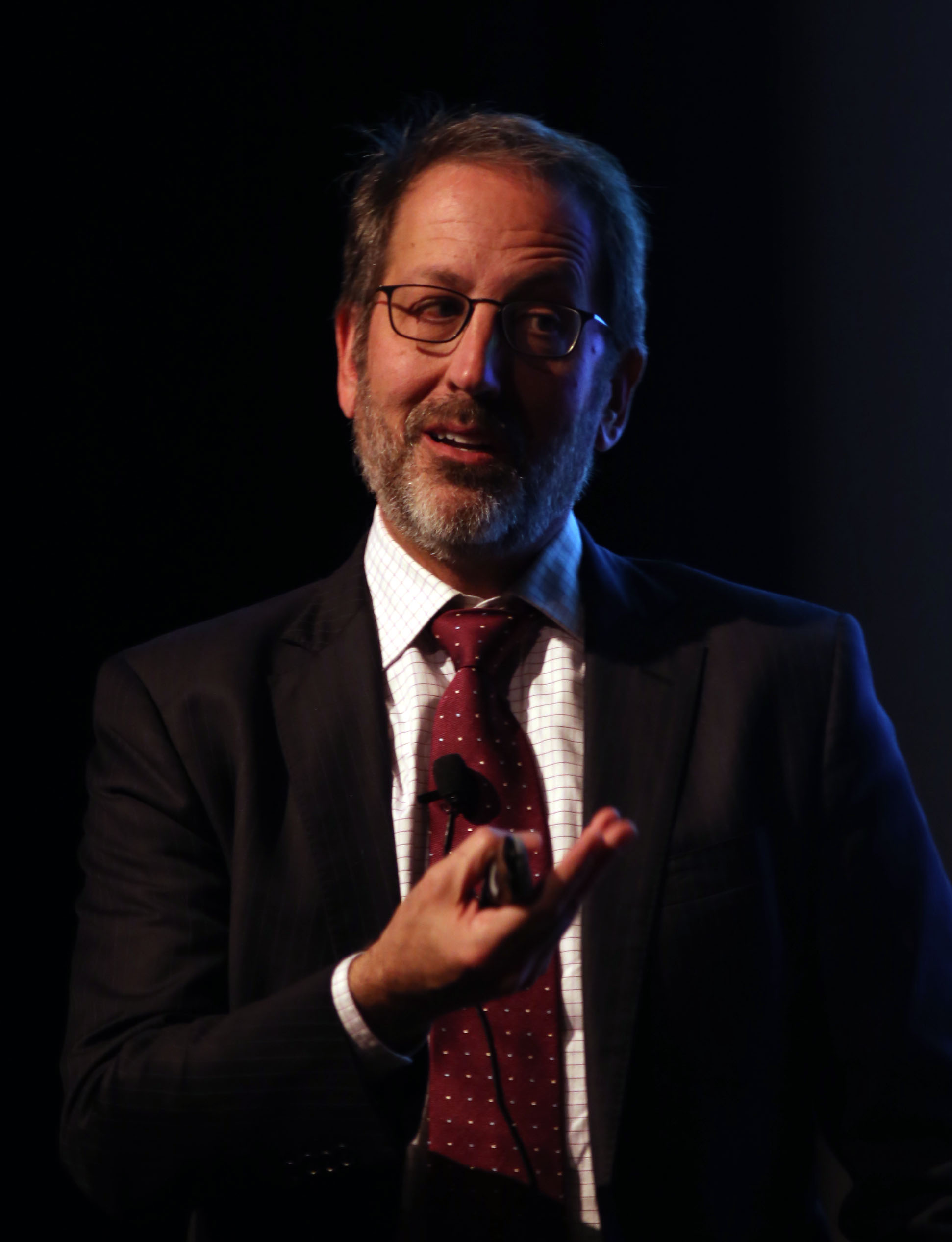 Hydrologist Jay Famiglietti speaks at water symposium held at the Annenberg theater at the Palm Springs Art Museum, March 20, 2014.