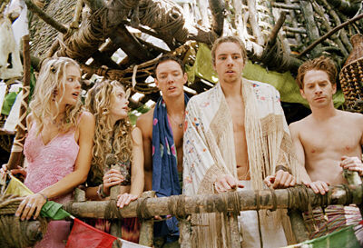 Still of Matthew Lillard, Seth Green, Rachel Blanchard, Christina Moore and Dax Shepard in Without a Paddle (2004)