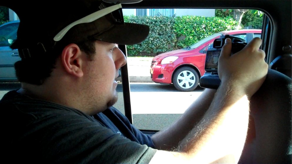 Working on car scenes on Necessary Measures (2012).
