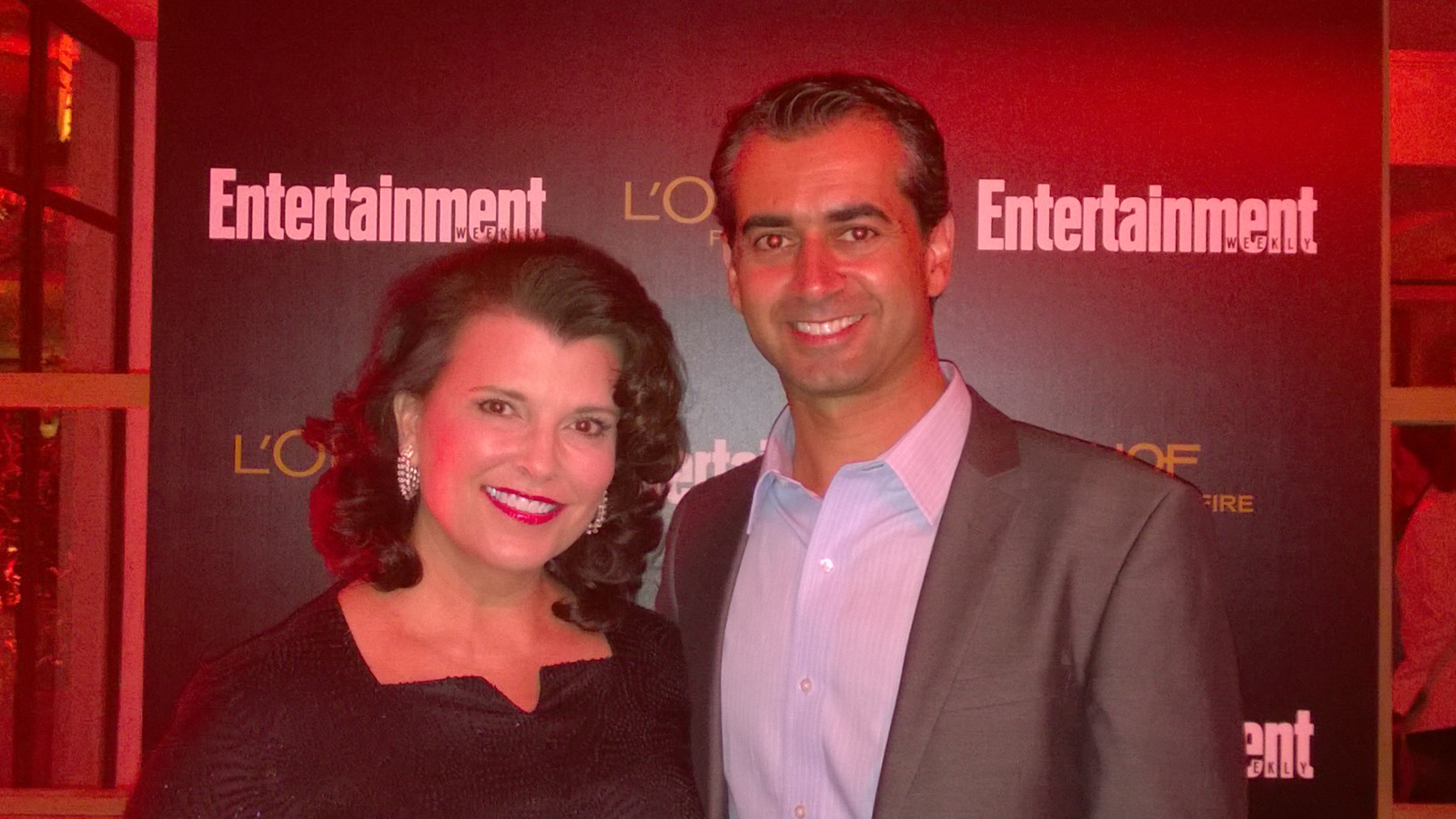 Entertainment Weekly Orange carpet pre Emmy Party At the Fig & Olive 2014 with my date the Beautiful Ronnie Hooks
