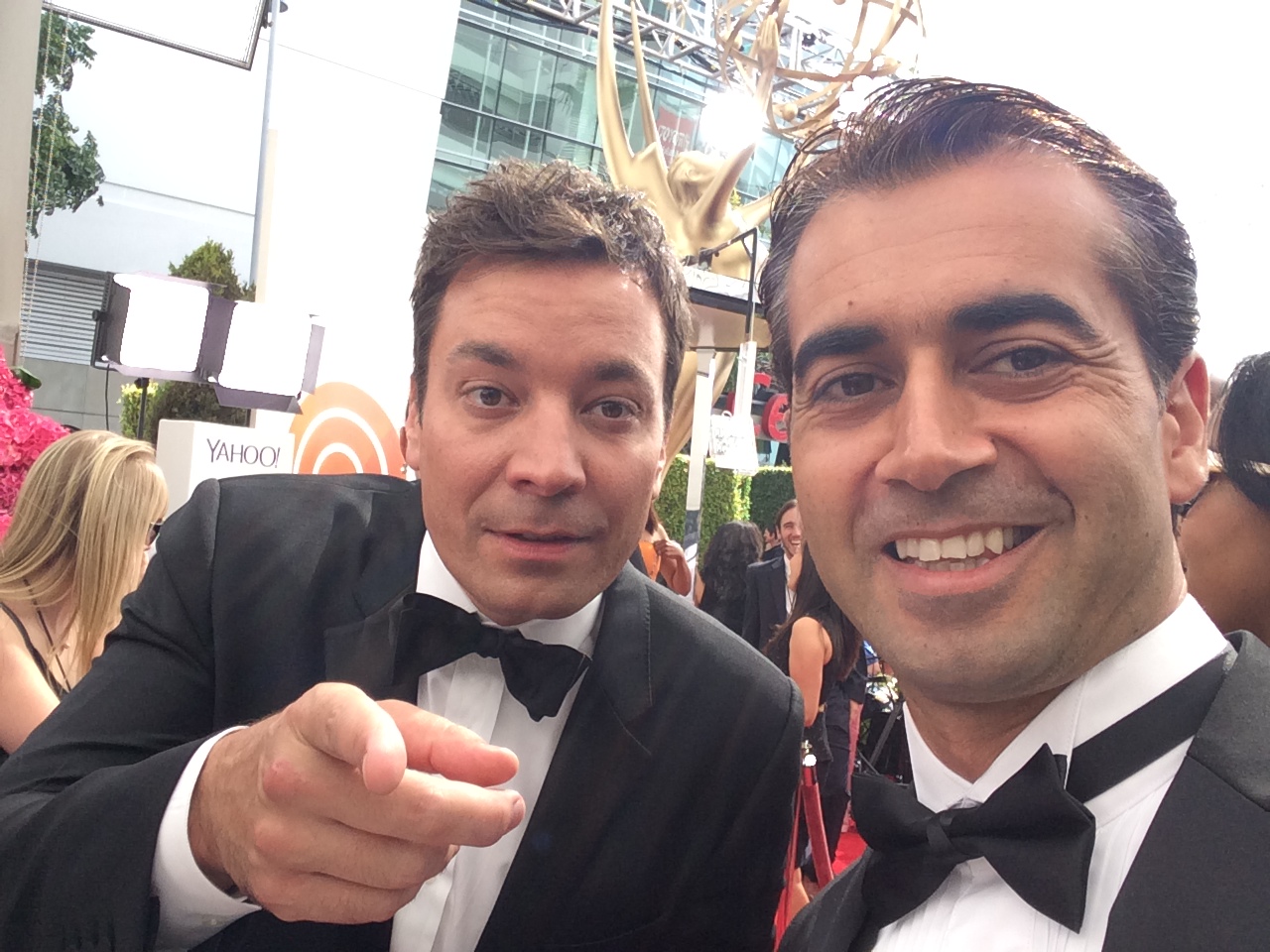 On the Red Carpet at the Primetime Emmys 2014 at the Nokia Center with the one and only Jimmy Fallon